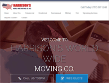 Tablet Screenshot of harrisonsmoving.com